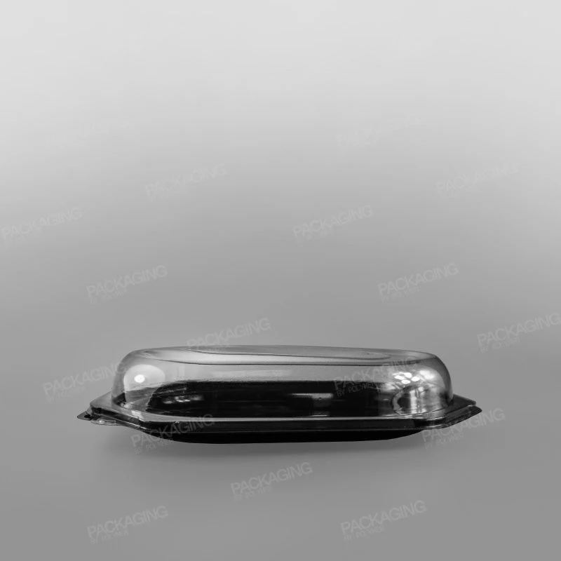 Clear Domed Lid For Octagonal Black Plastic Platter Base - Image 3