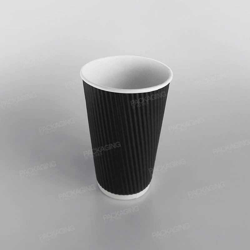 Ripple Kraft Paper Cup Hot - Black - Image 10