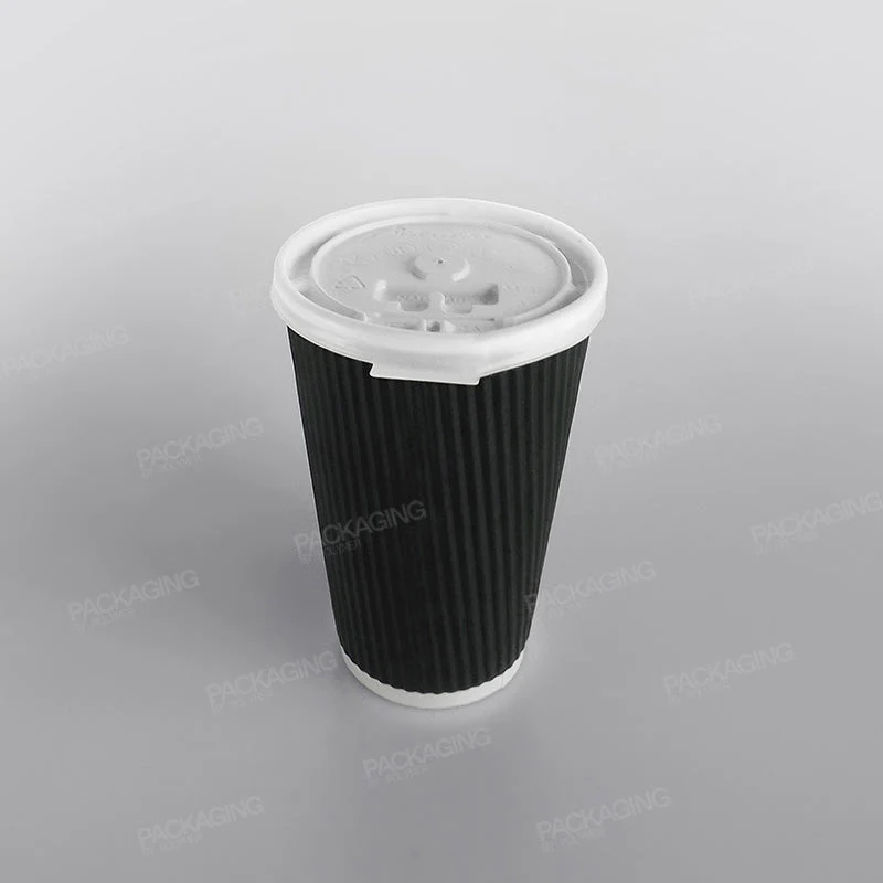Ripple Kraft Paper Cup Hot - Black - Image 11