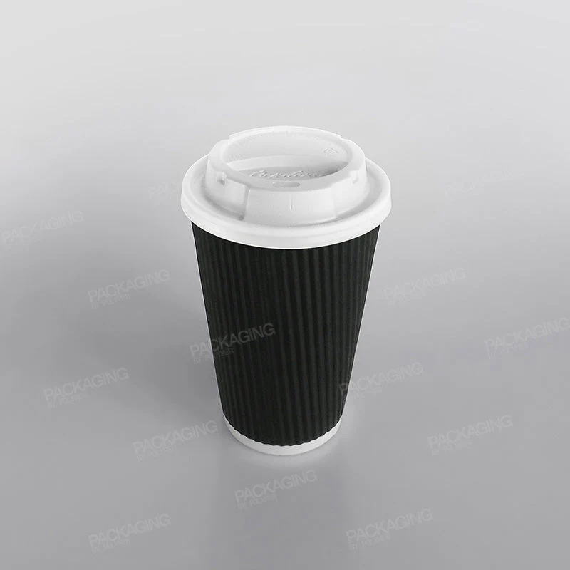 Ripple Kraft Paper Cup Hot - Black - Image 12