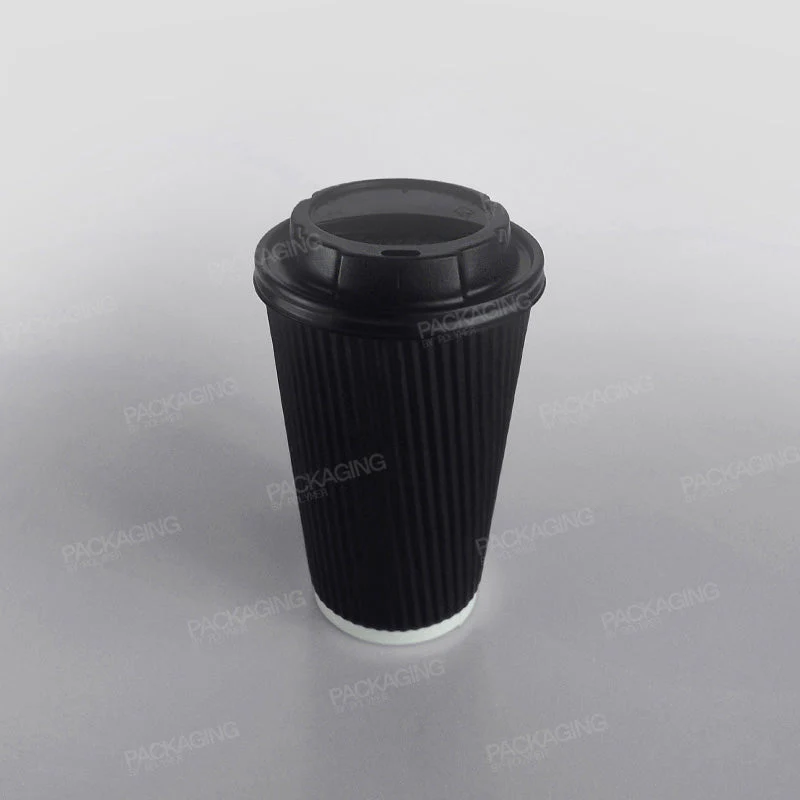 Ripple Kraft Paper Cup Hot - Black - Image 13