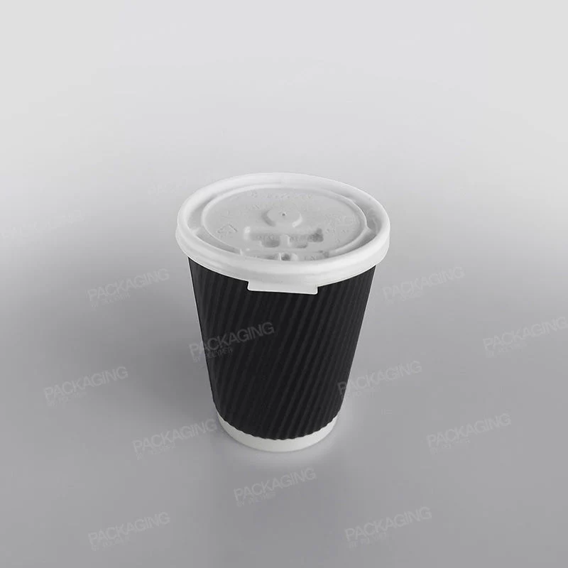 Ripple Kraft Paper Cup Hot - Black - Image 7