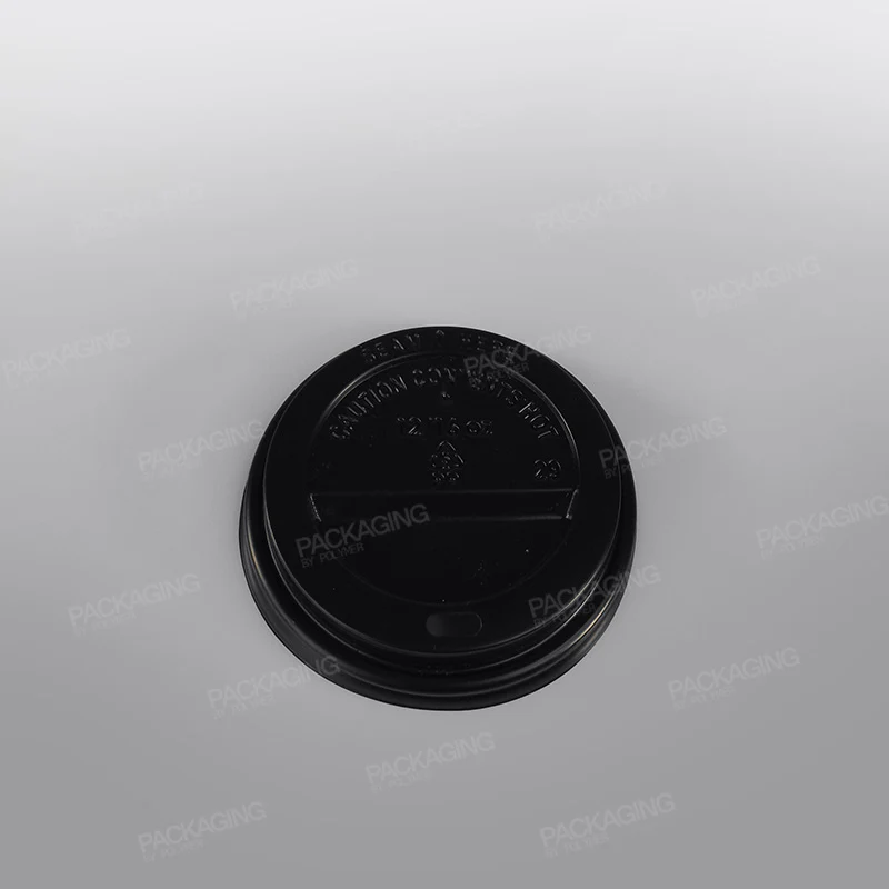 Hippo Hot Plastic Lid - Black Domed - Image 3