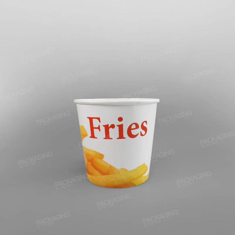 White Paper Food Container - French Fries Design - Image 3